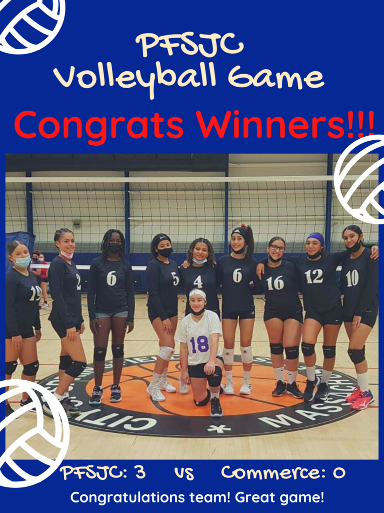 Volleyball congrats 1st game!